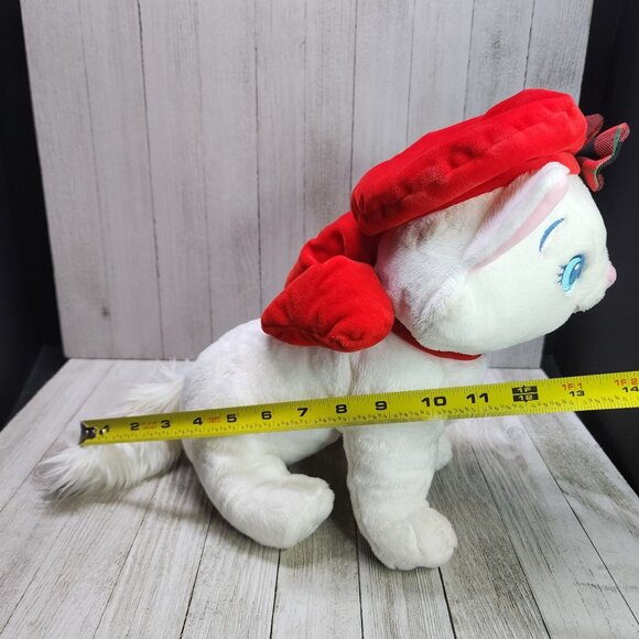 Disney Store Aristocats Marie White Cat Plush with Red Hat 11'' Stuffed Toy - Picture 10 of 10